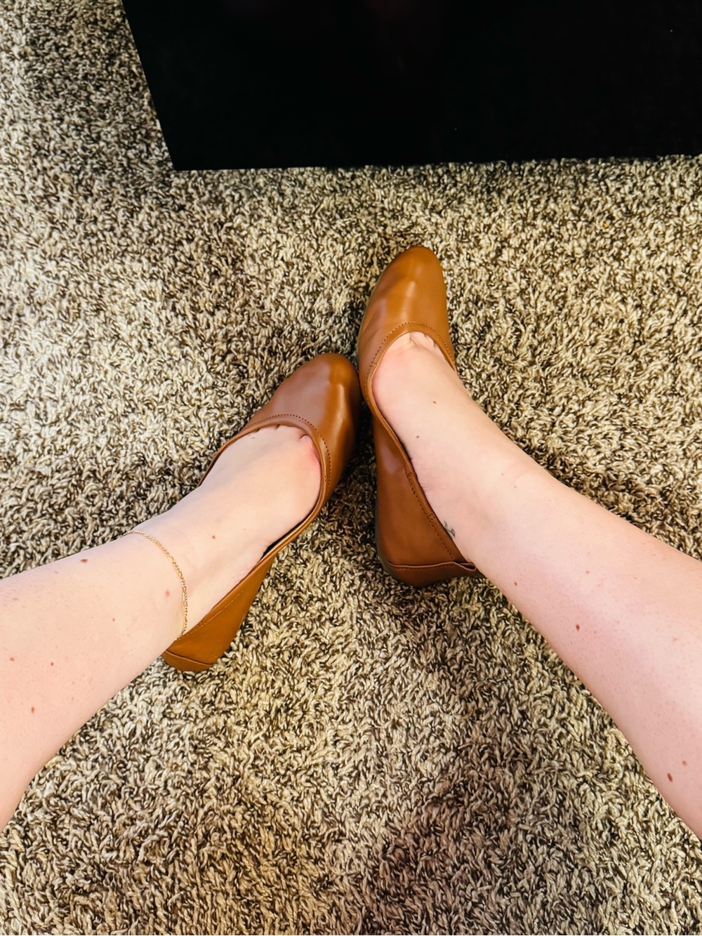 Well Worn Leather Ballet Shoes